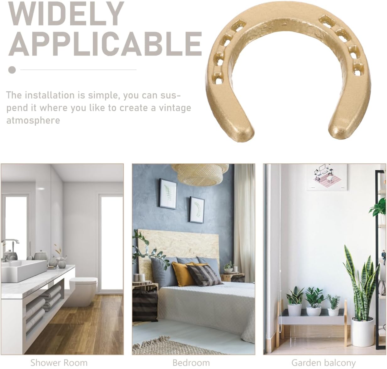 WOFASHPURET Cast Iron Horseshoe Wall Decor