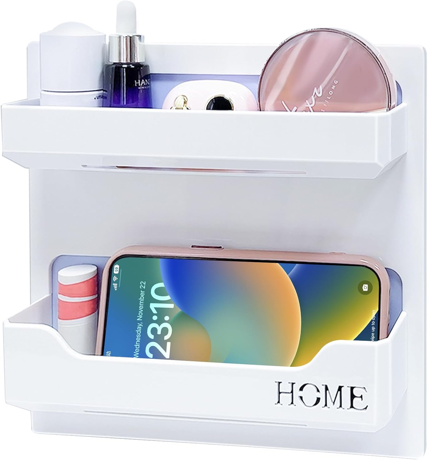 Floating Shelves for Bedside Storage and Organization