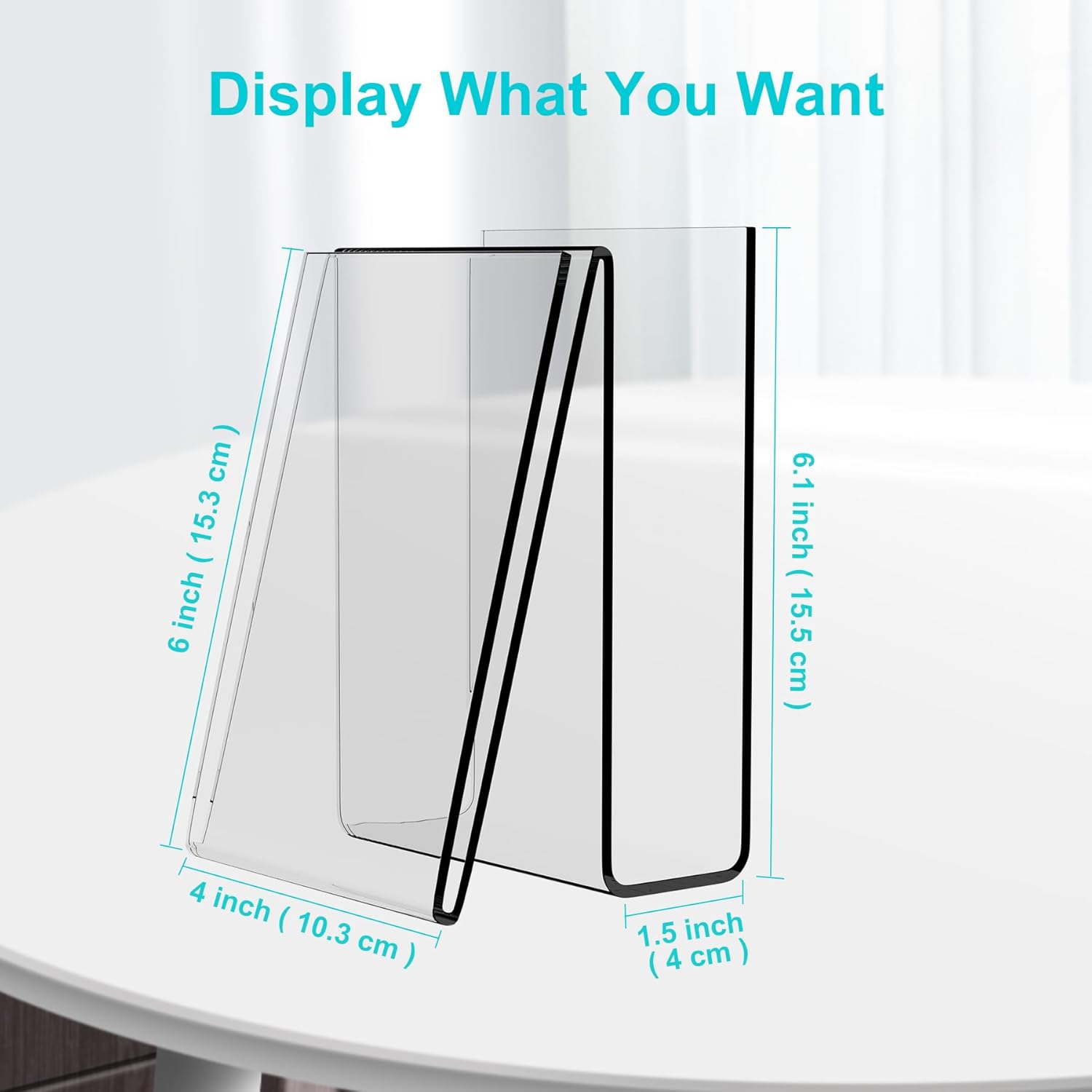 Boloyo Acrylic Easel Display Stand 4PC 6x4 Inch Holder