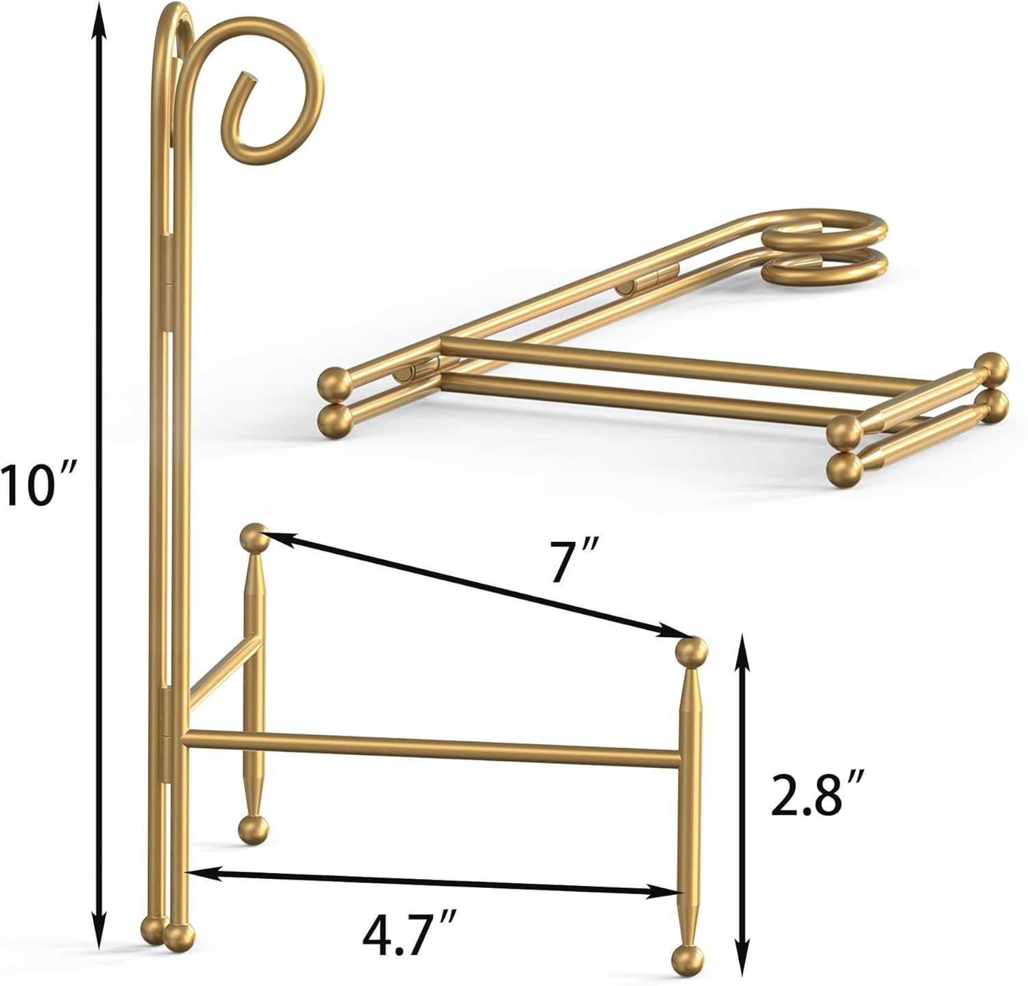 Foldable Metal Plate Stand for Home Decor
