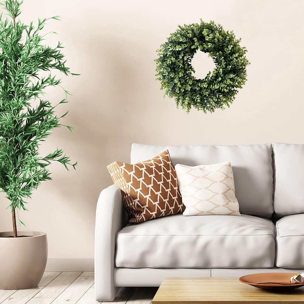 20 Inch Artificial Eucalyptus Wreath for Front Door