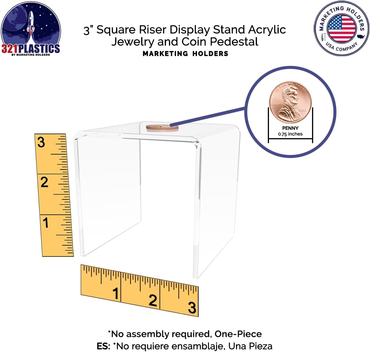Marketing Holders 4 Pack Acrylic Riser Display Stand