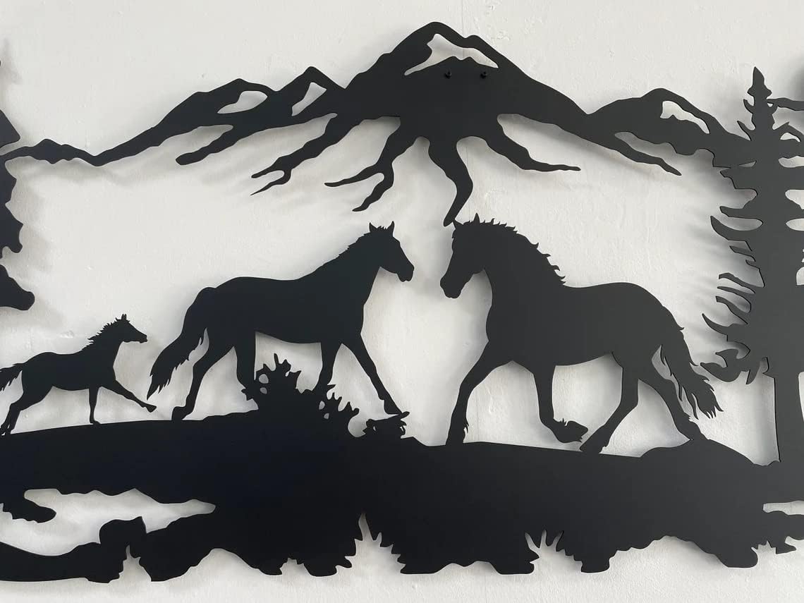 DEKADRON Metal Wall Decor Horse Family