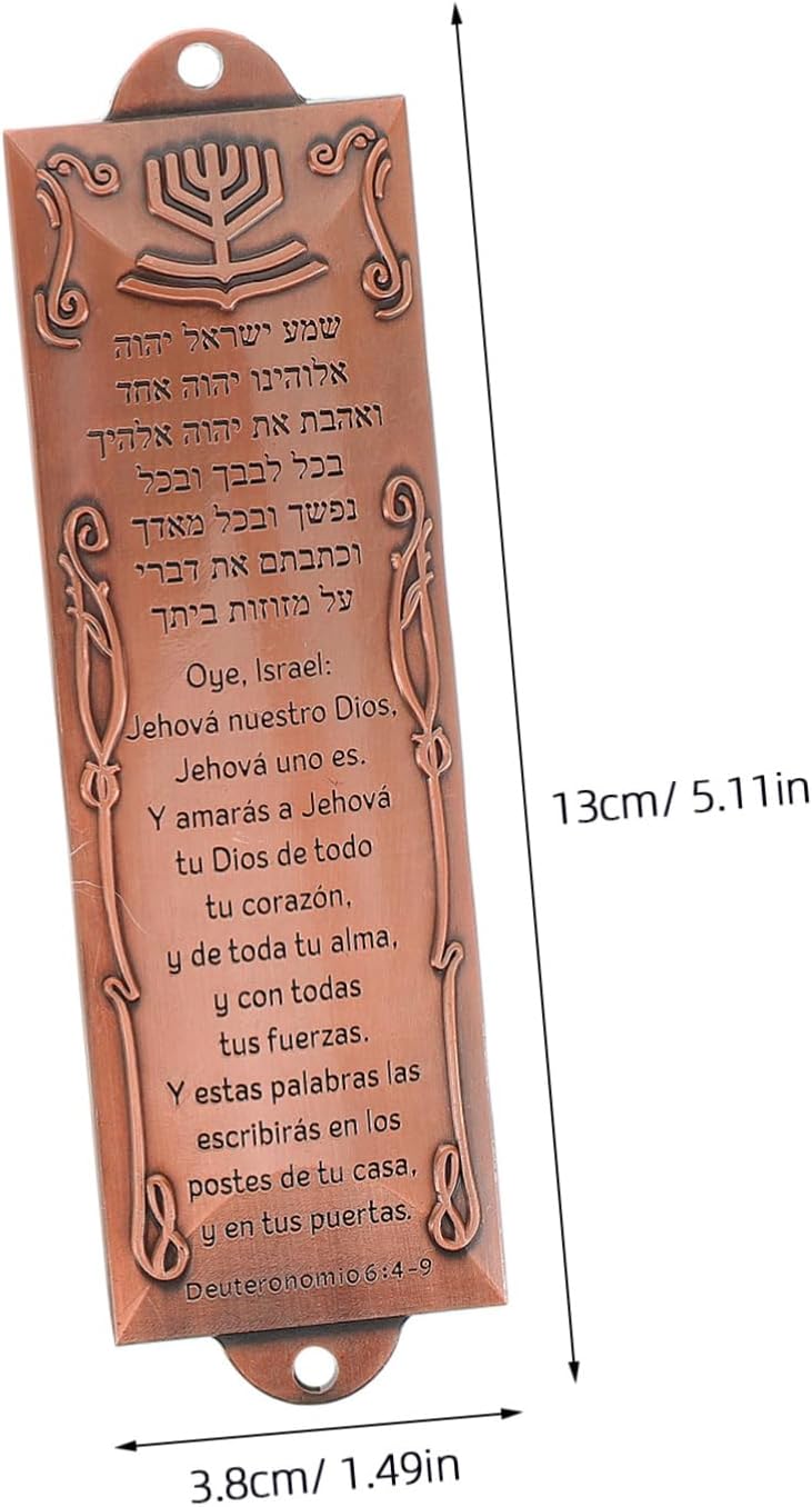 ABOOFAN Spanish Mezuzah Plaque with Blessing