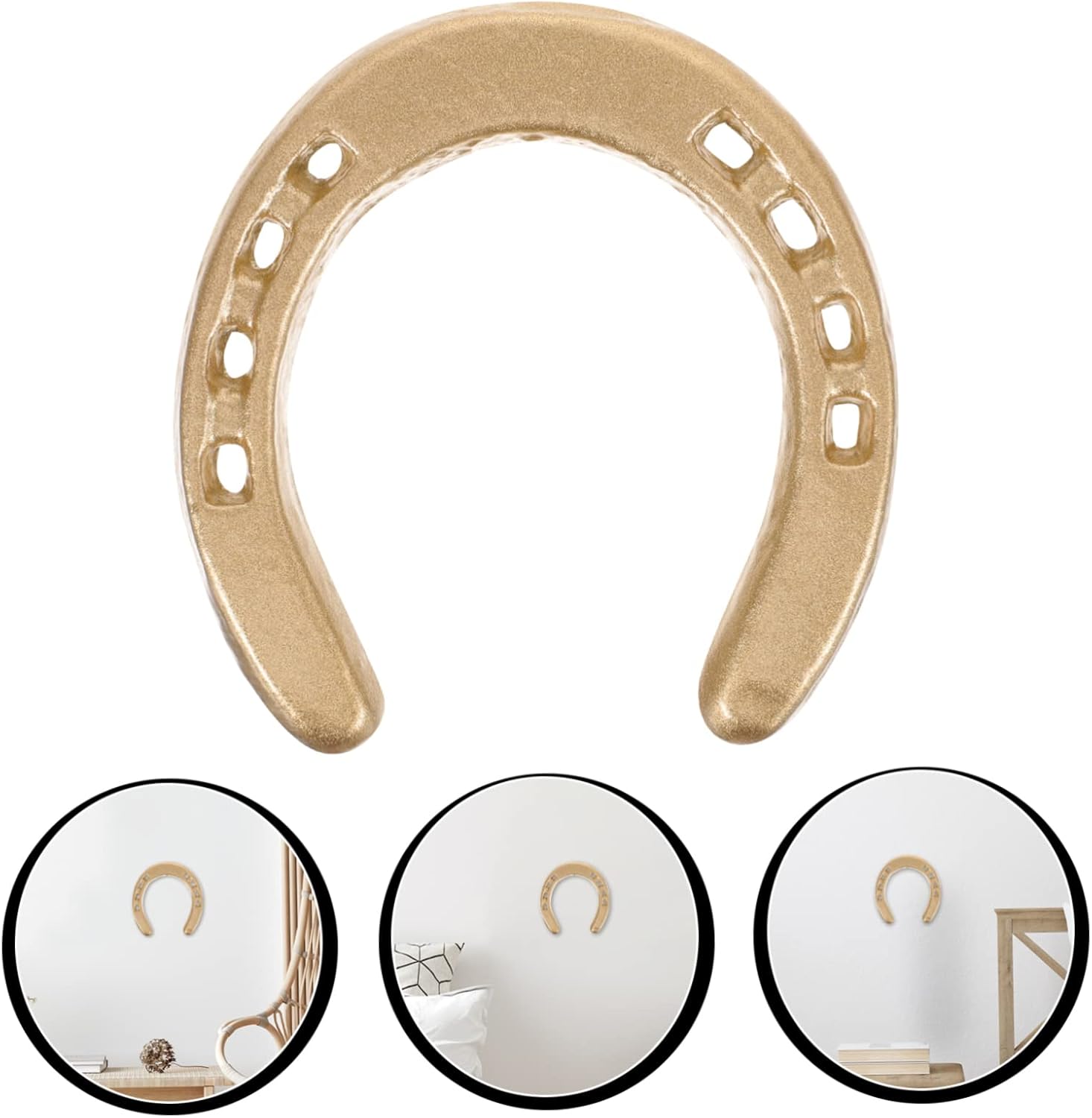 IMIKEYA Gold Horseshoe Wall Sculpture