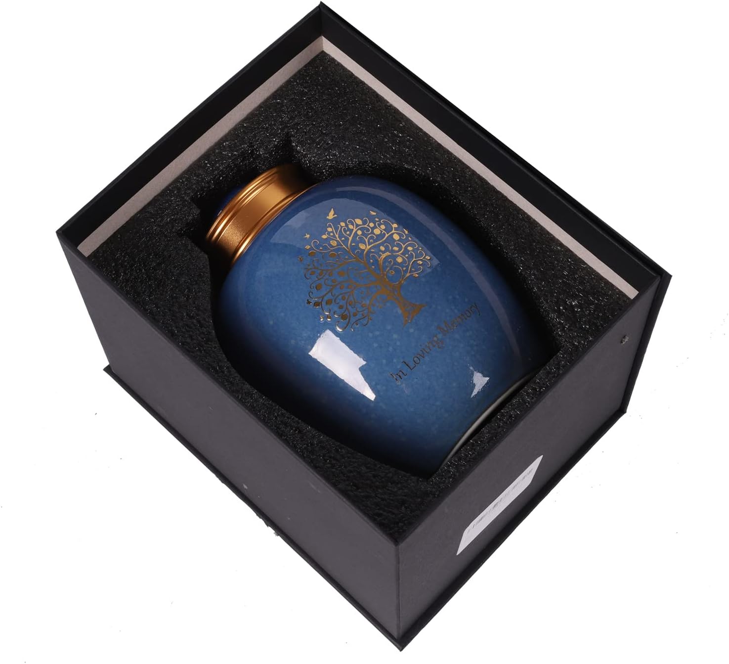 Medium Ceramic Urn for Human Ashes - Tree of Life Design
