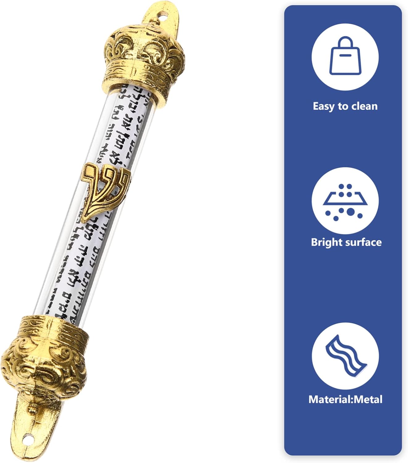 Happyyami Metal Mezuzah Scroll Door Decor