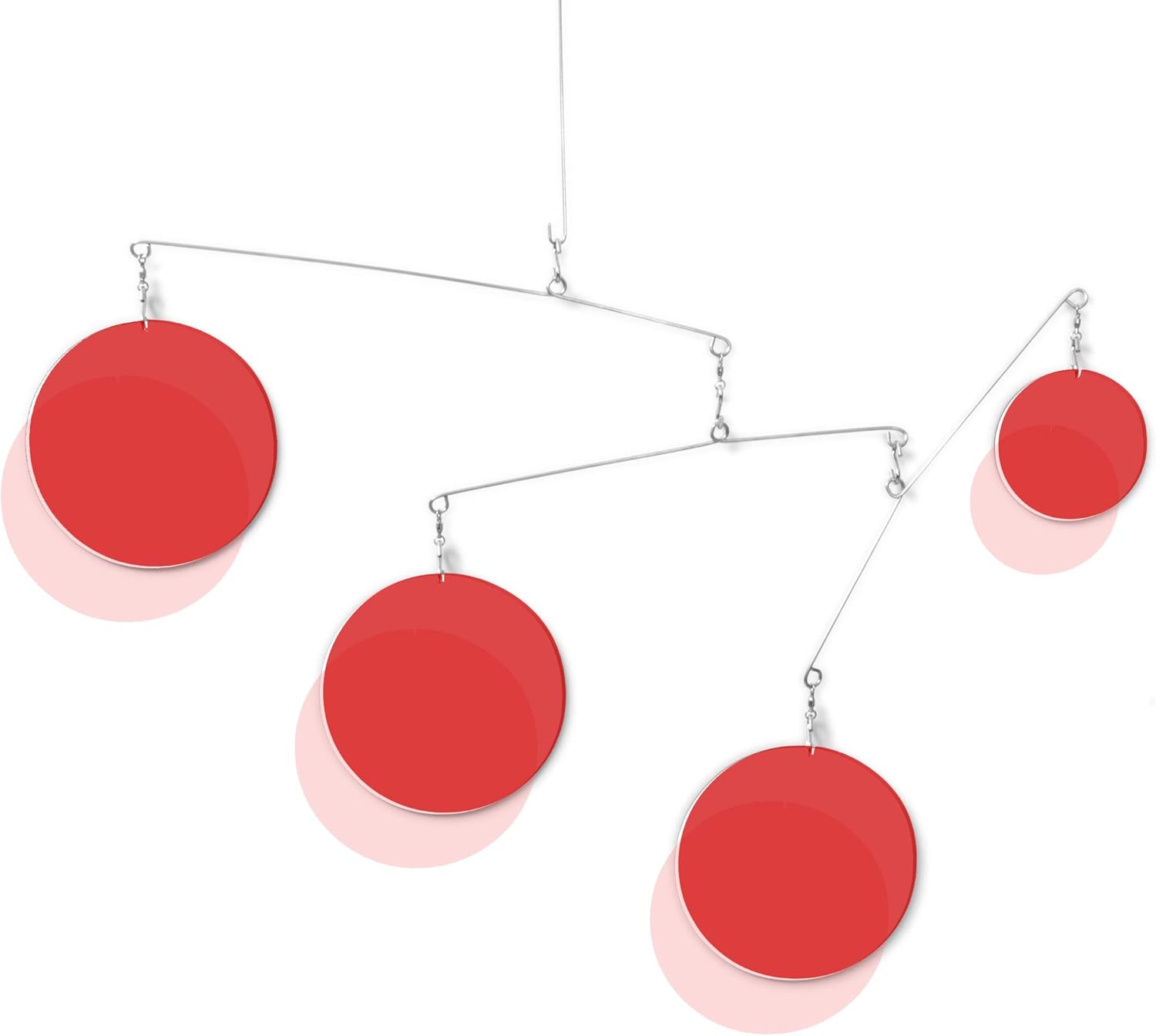 The Luscious Clear Red - Mid Century Modern Hanging Mobile