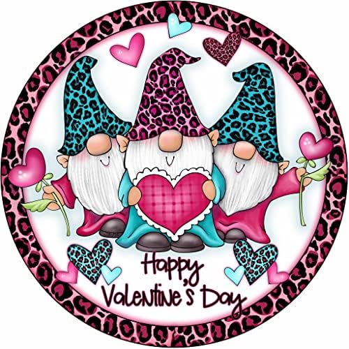 Happy Valentines Day Gnome Wall Sign Decor