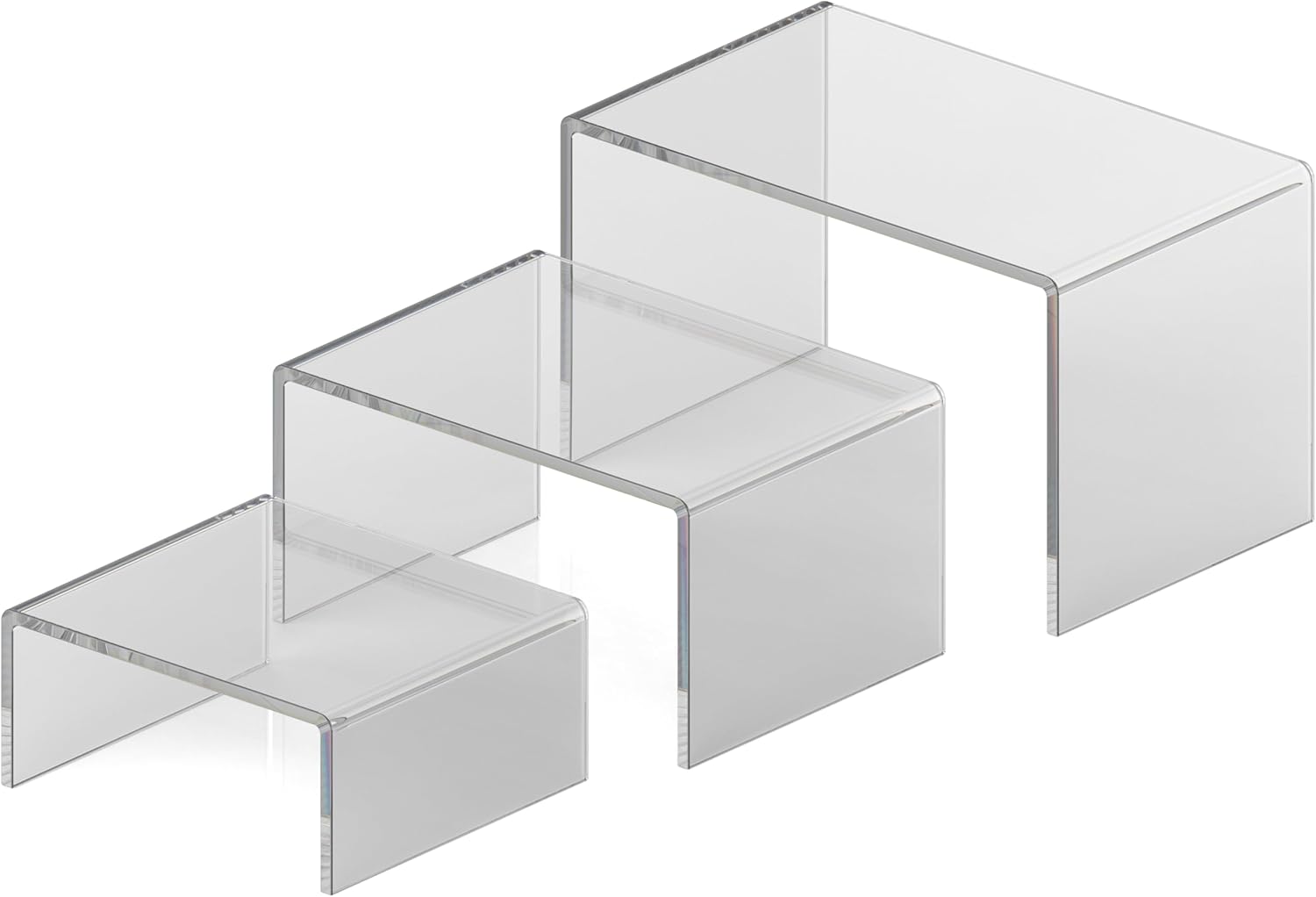 Clear Ad Plastics Acrylic Display Risers 2-Pack