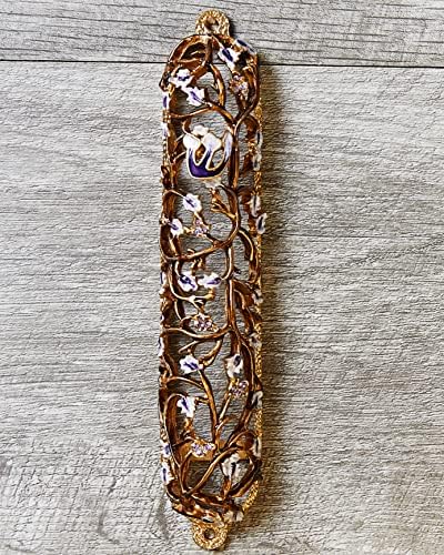 Grapes on Vine Mezuzah Case 6 Inch Decor