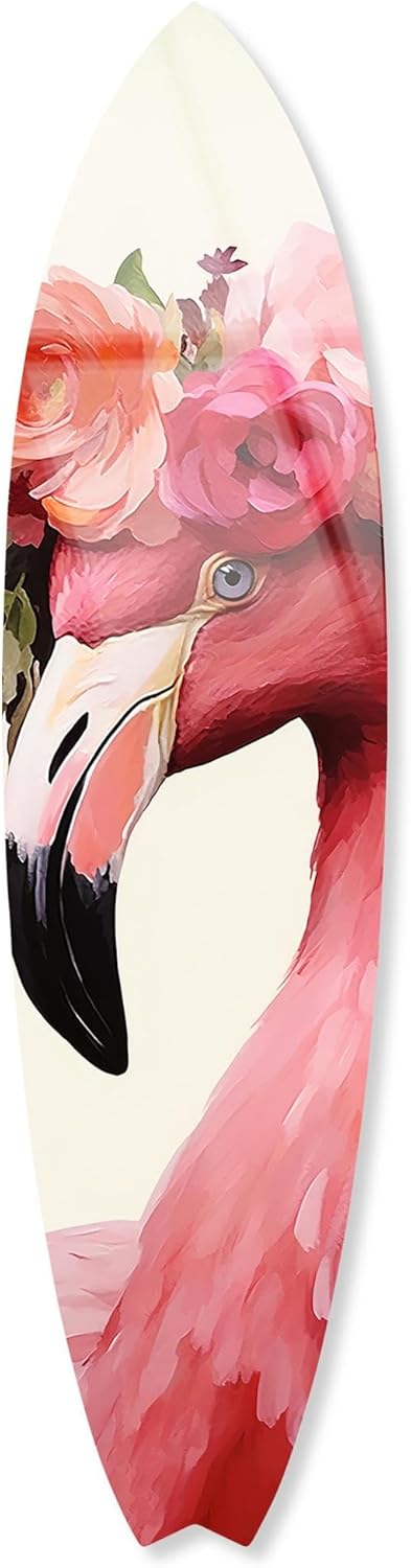 Captain Flamingo Lover Surfboard Wall Art
