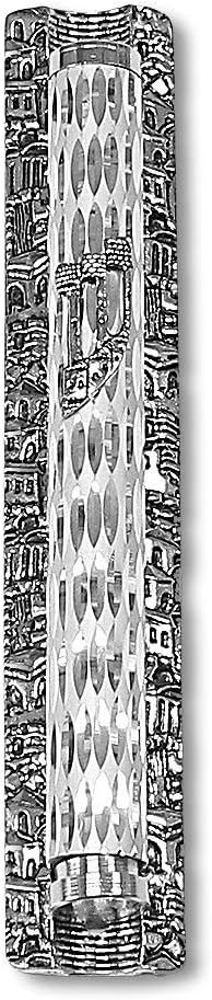My Daily Styles Metal Gray Silver-Tone Classic Mezuzah Case 65