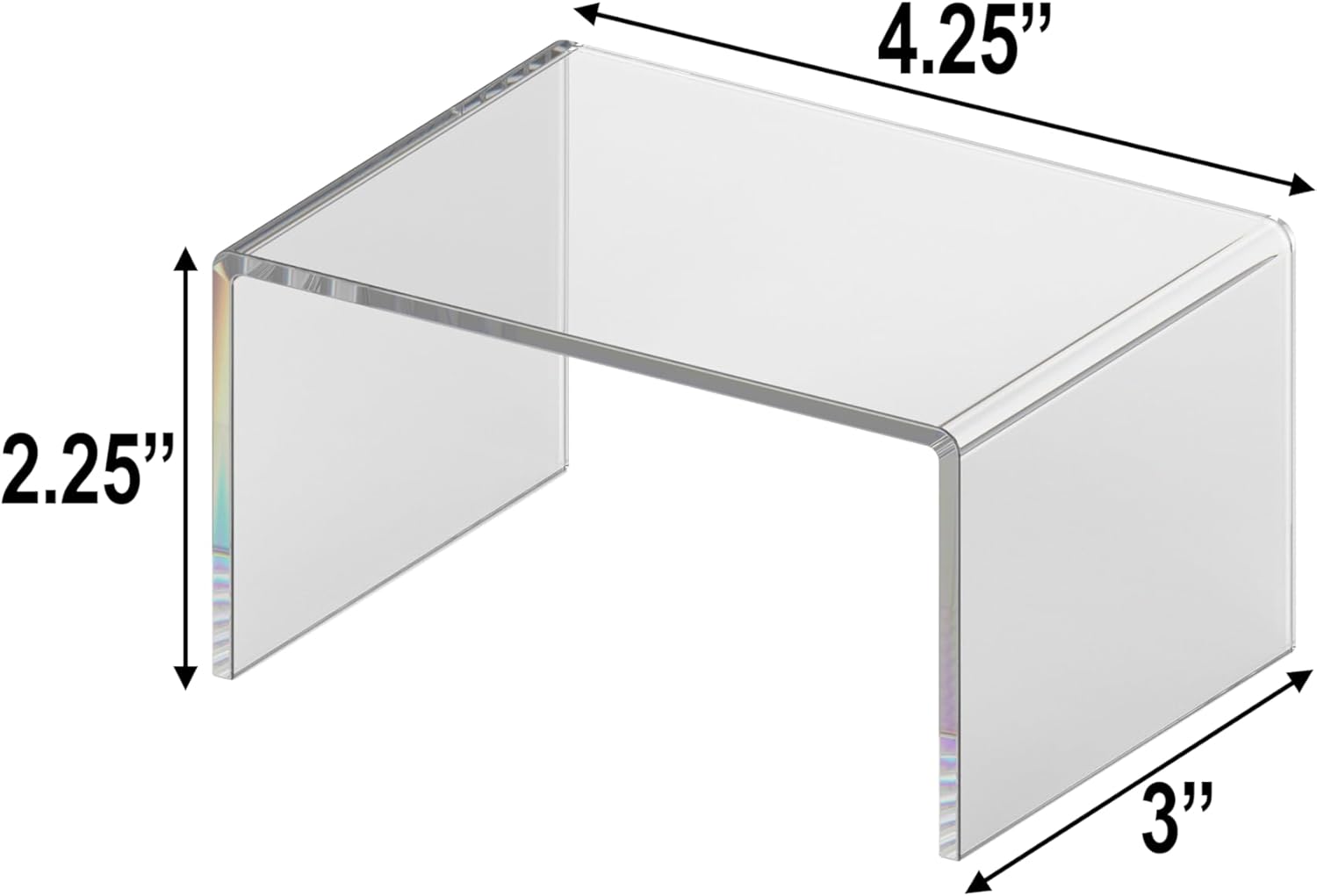 Clear Ad Plastics Acrylic Display Risers 2-Pack