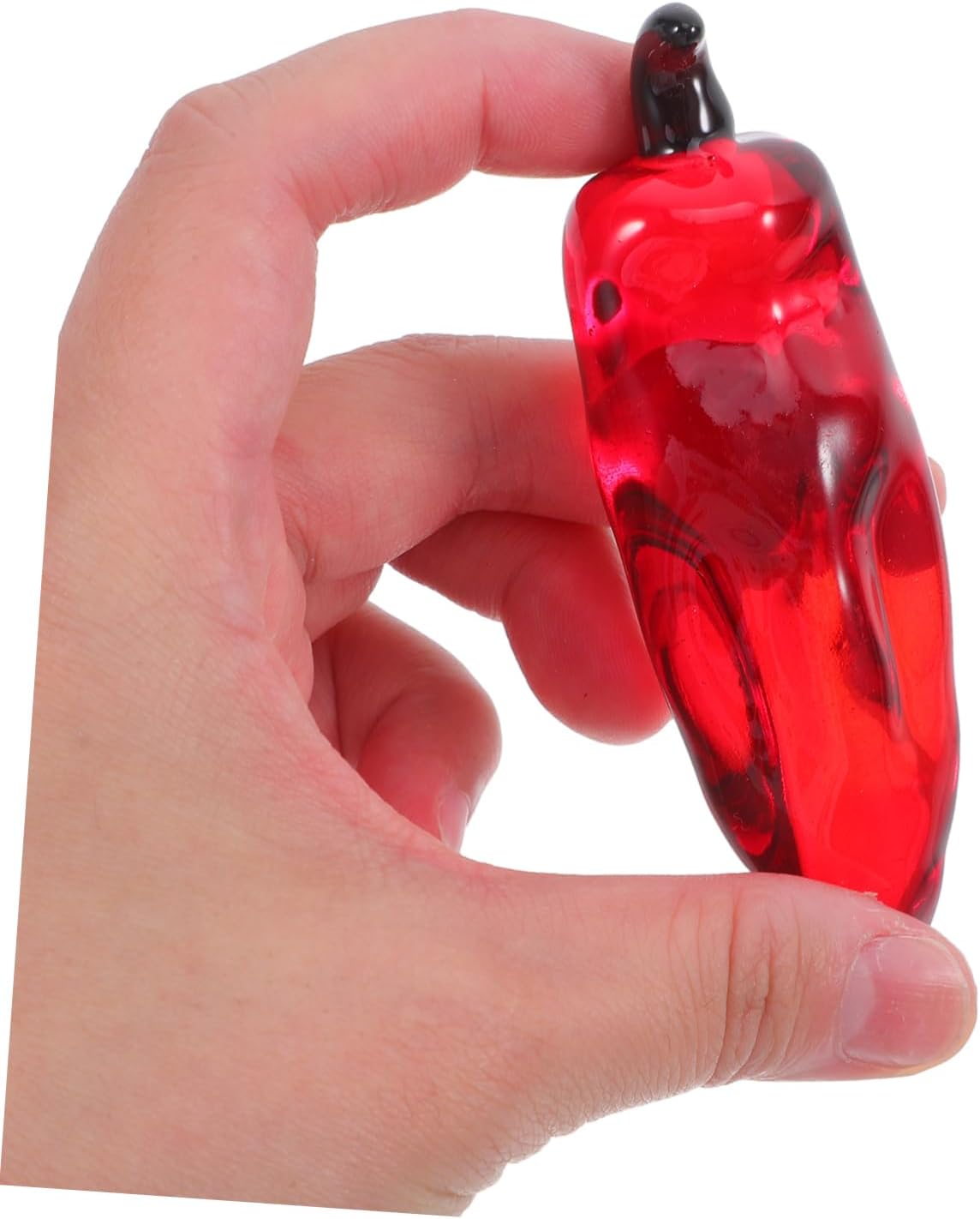 Cabilock Realistic Chili Pepper Crystal Figurine Decor