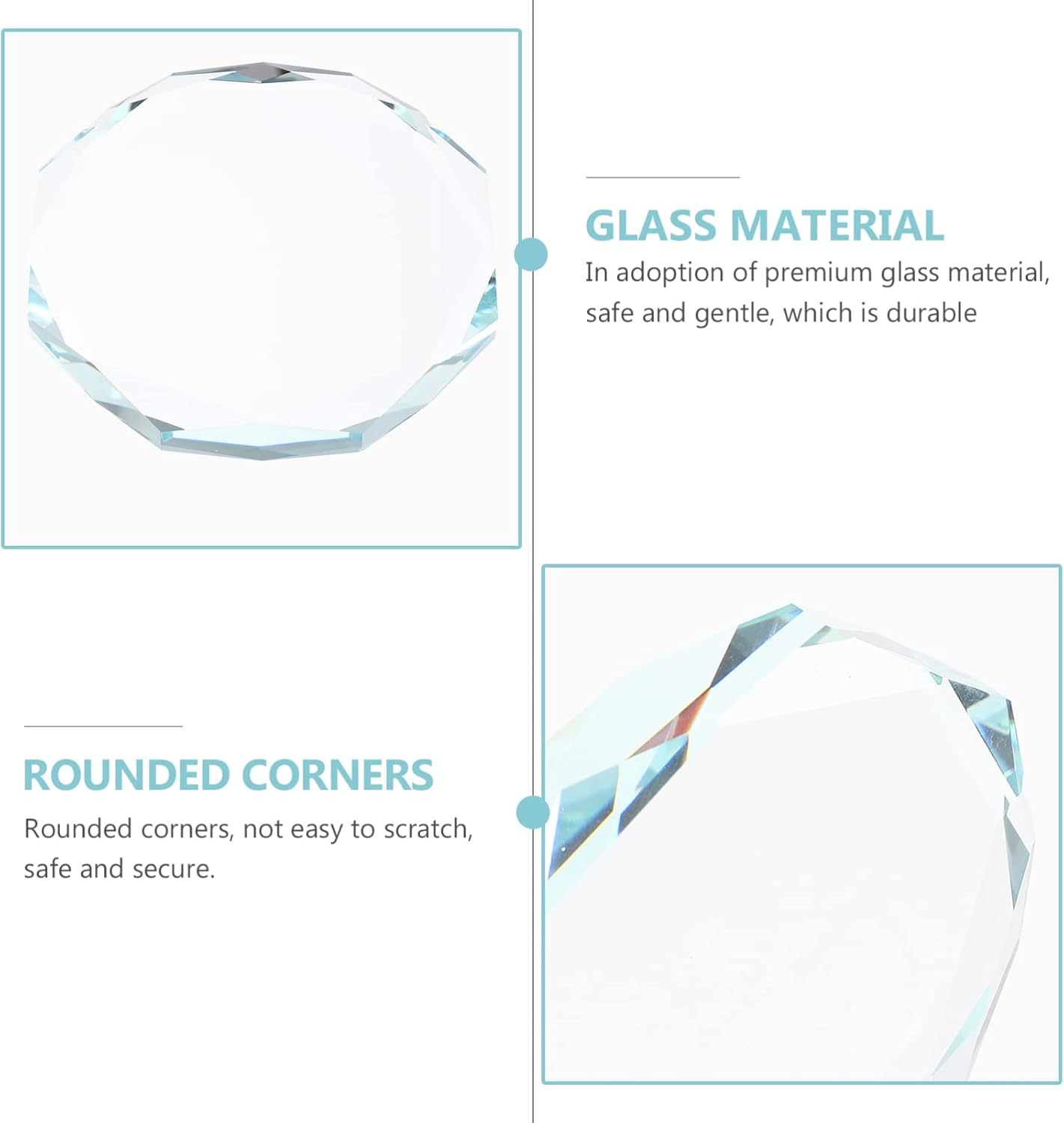 ARTIBETTER Round Crystal Glass Display Riser Base