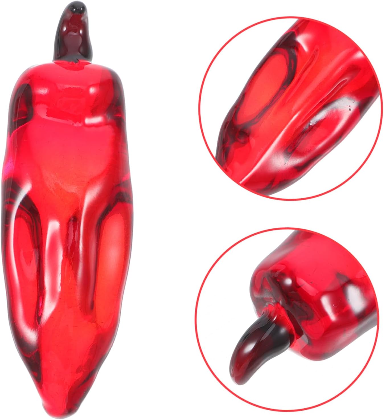 Cabilock Realistic Chili Pepper Crystal Figurine Decor