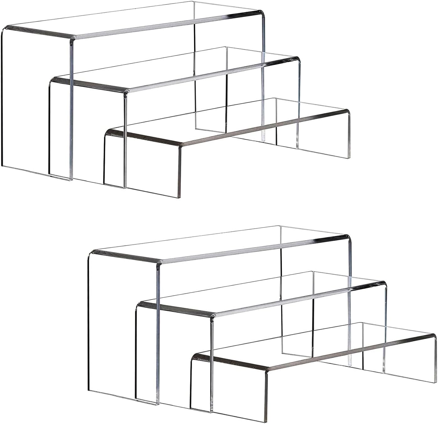 OLACHIKKO Acrylic Riser Display Stands 2 Set
