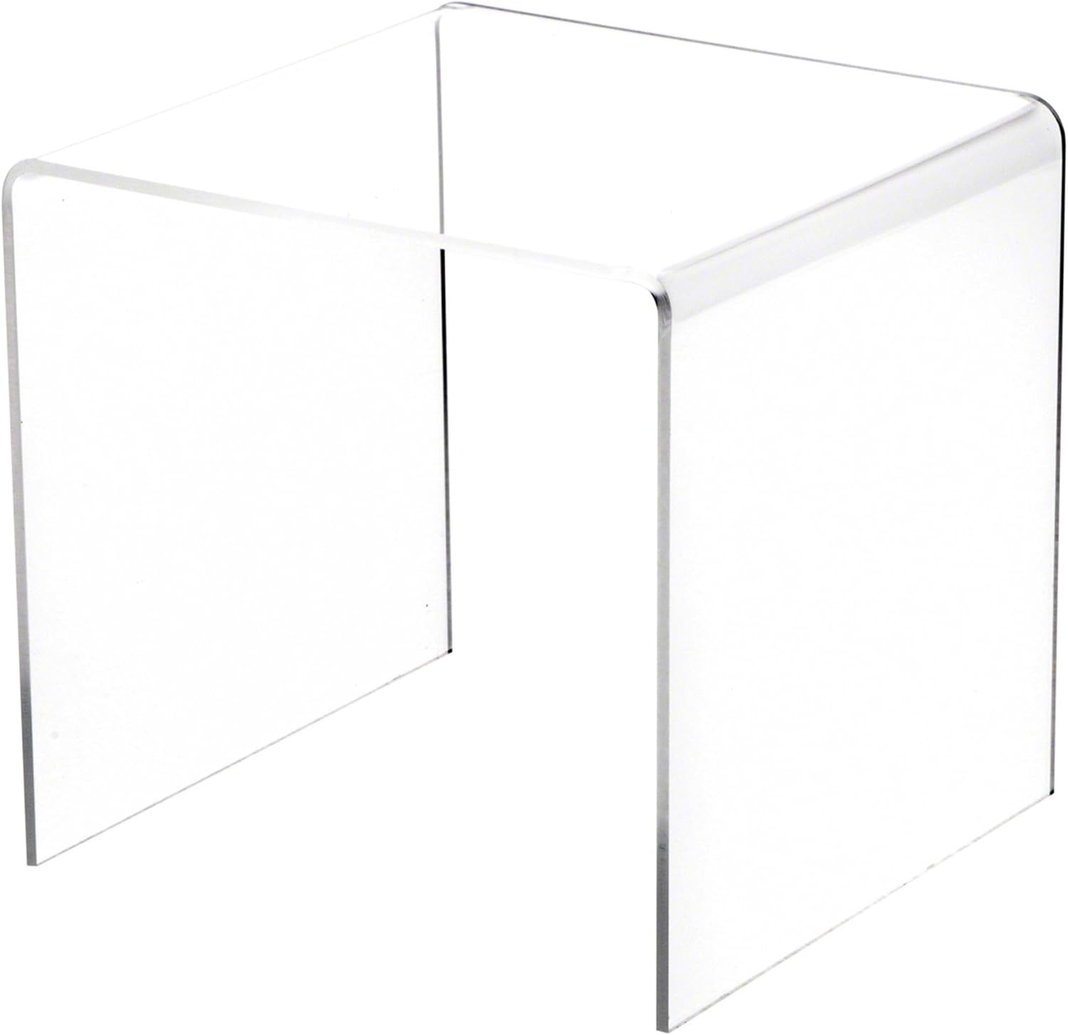 Plymor Clear Acrylic Square Display Riser 6x6x6