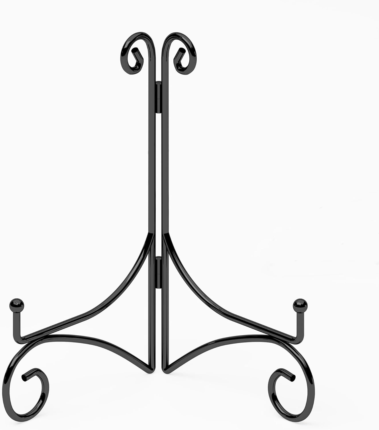 10 Inch Display Plate Stand with Folding Design 2-Pack Black