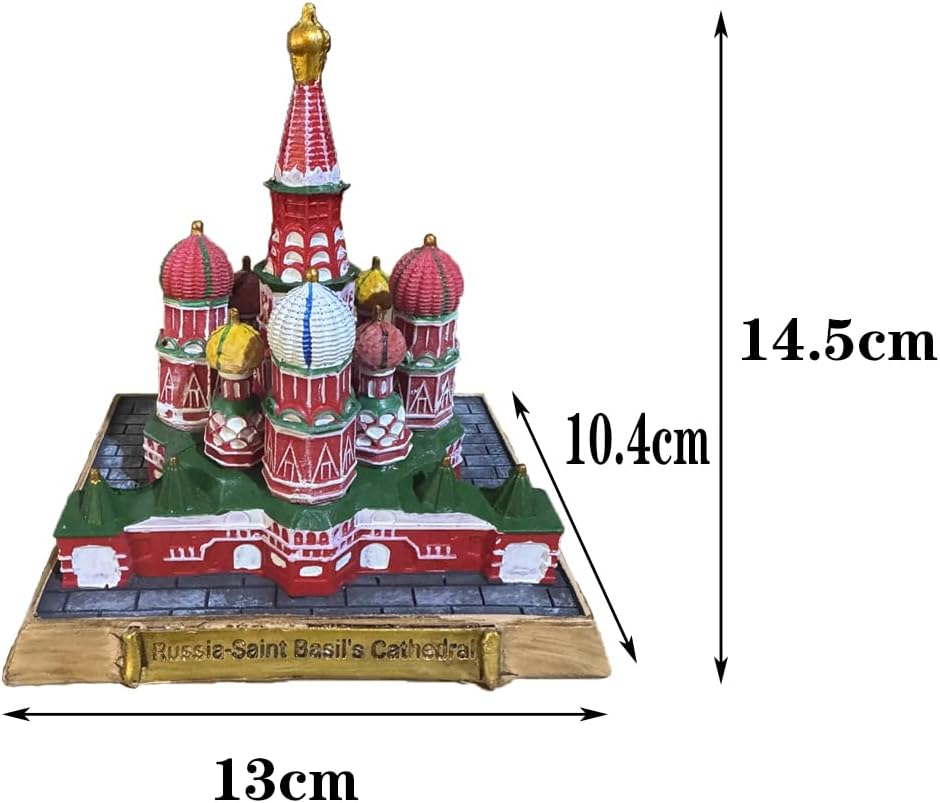 Russia St Basils Cathedral Resin Statue Collectible Home Decor