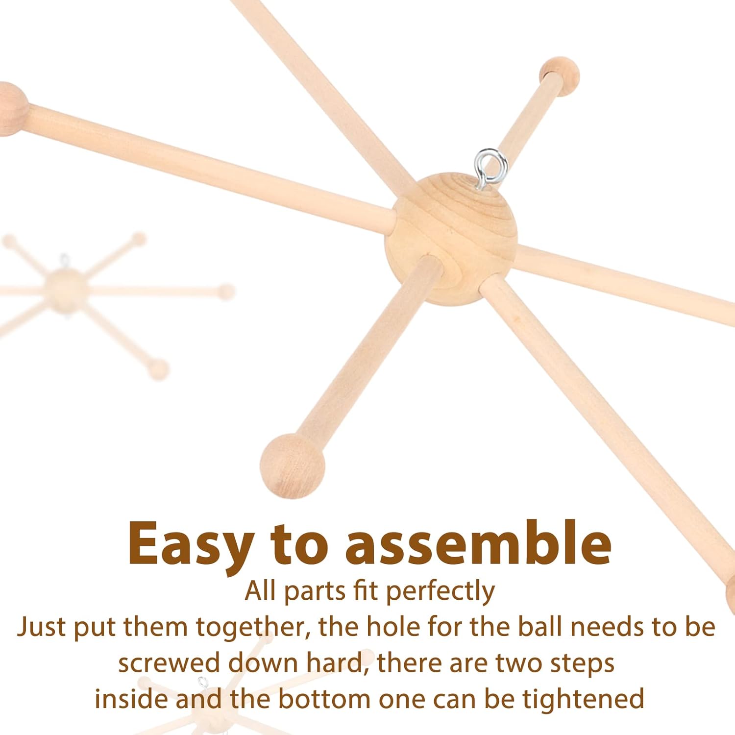 Multipurpose Wooden Mobile Frame Kit with Spherical Legs