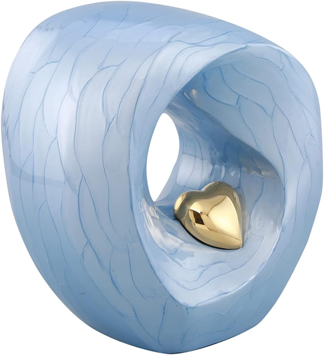 Passage of Heaven Adult Cremation Urn - Sky Blue Gold