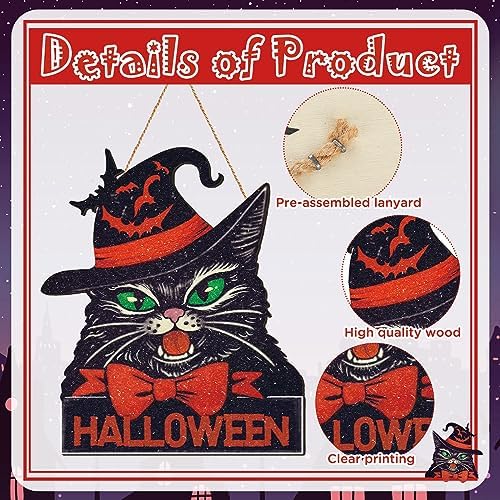 Boao Halloween Front Door Sign Wall Wreath