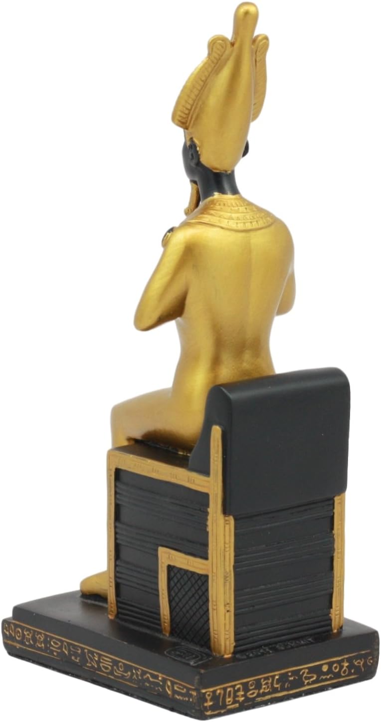 Ebros Egyptian God Osiris Seated On Throne Statue