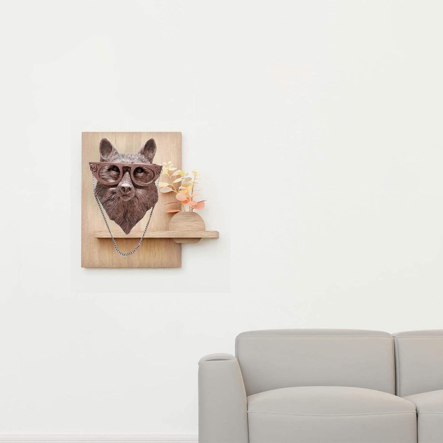Artocery Resin Animal Heads Wall Decor - 59 Inch Copper Finish