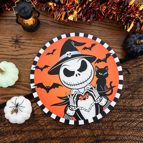 Aymolas Halloween Jack O Lantern Wreath Sign