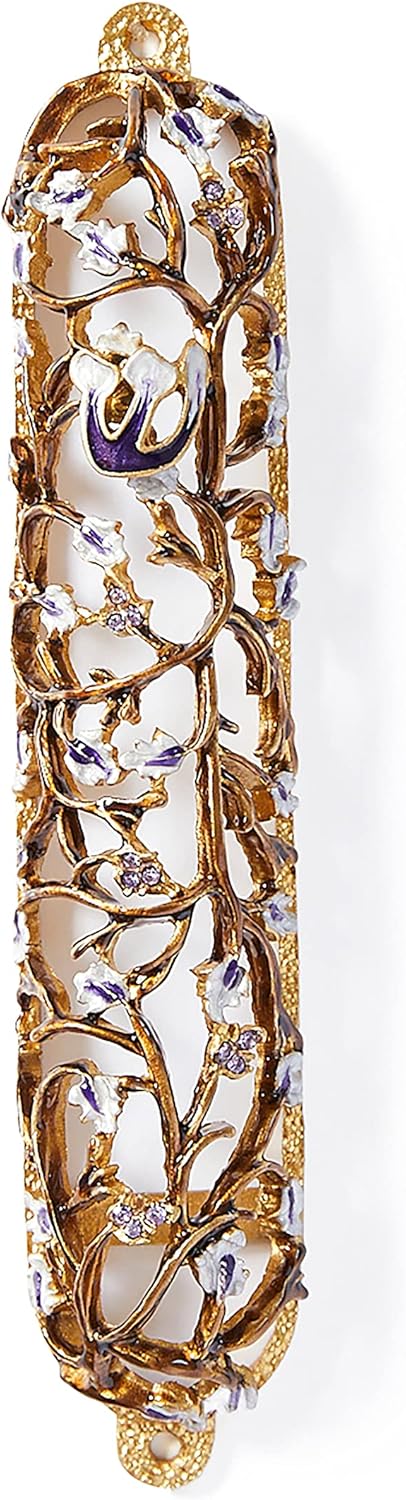 Grapes on Vine Mezuzah Case 6 Inch Decor