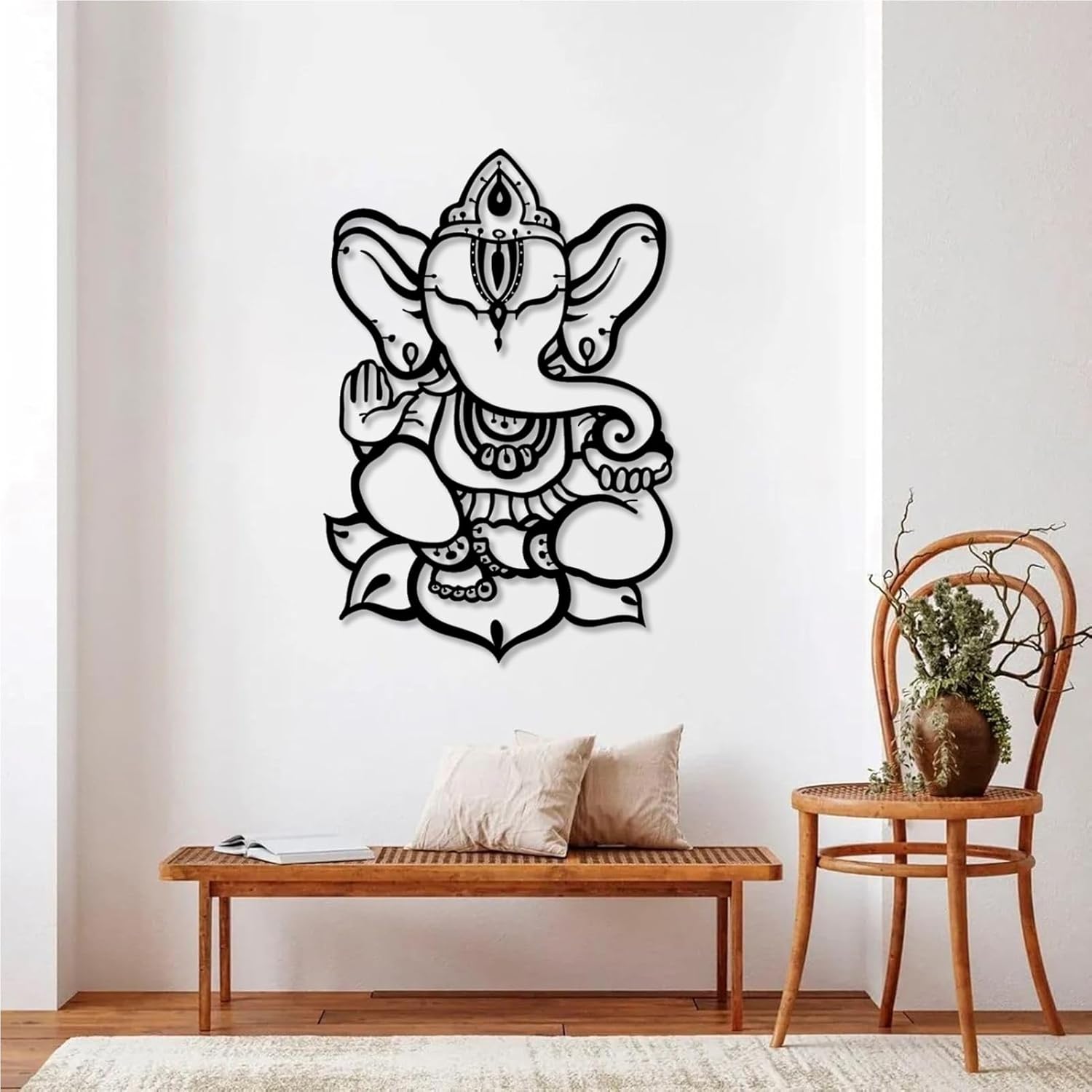 Ganesha Metal Wall Art for Living Room and Yoga Room