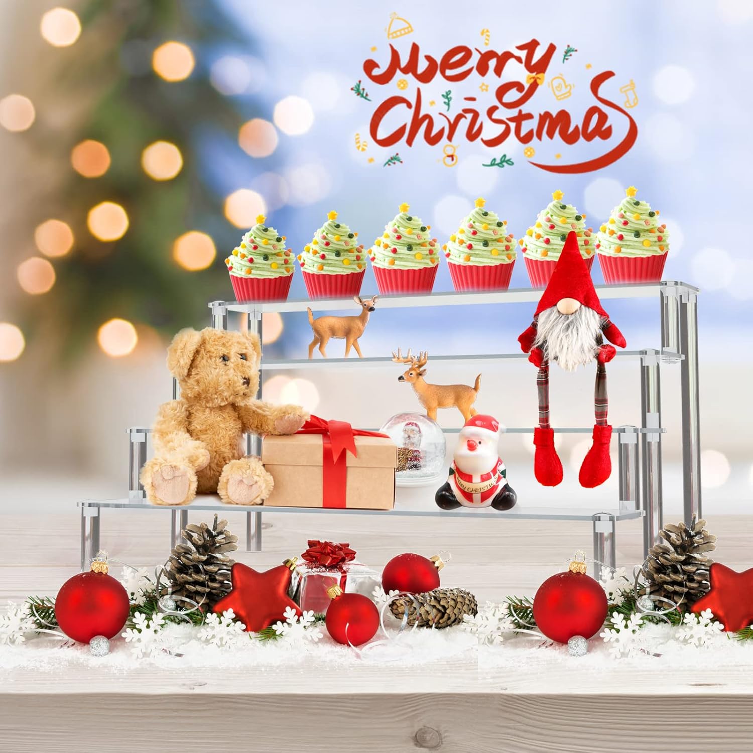 KALYLOC 4 Tier Acrylic Display Stand for Collectibles