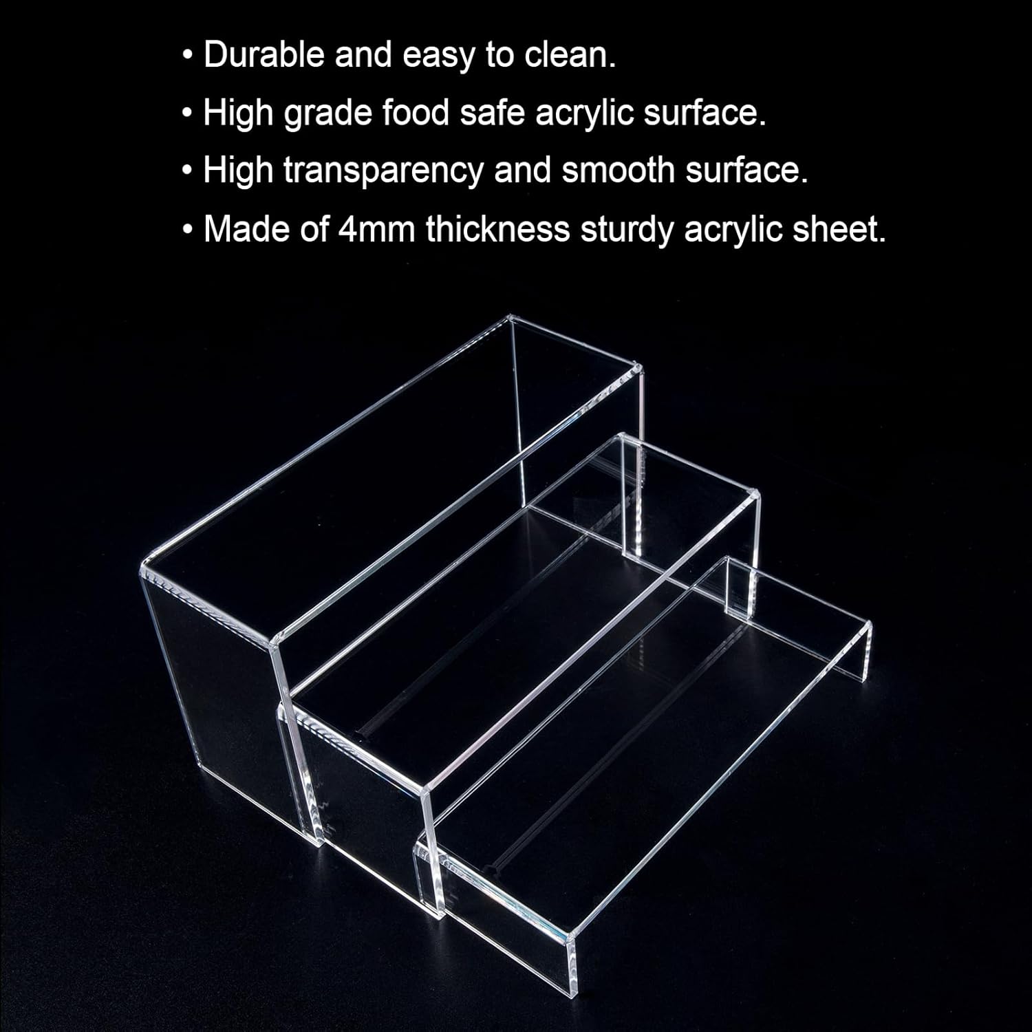 OLACHIKKO Acrylic Riser Display Stands 2 Set