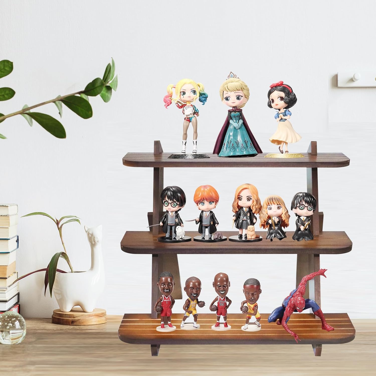 Wooden Display Riser 3-Tier Earring Ring Holder Stand