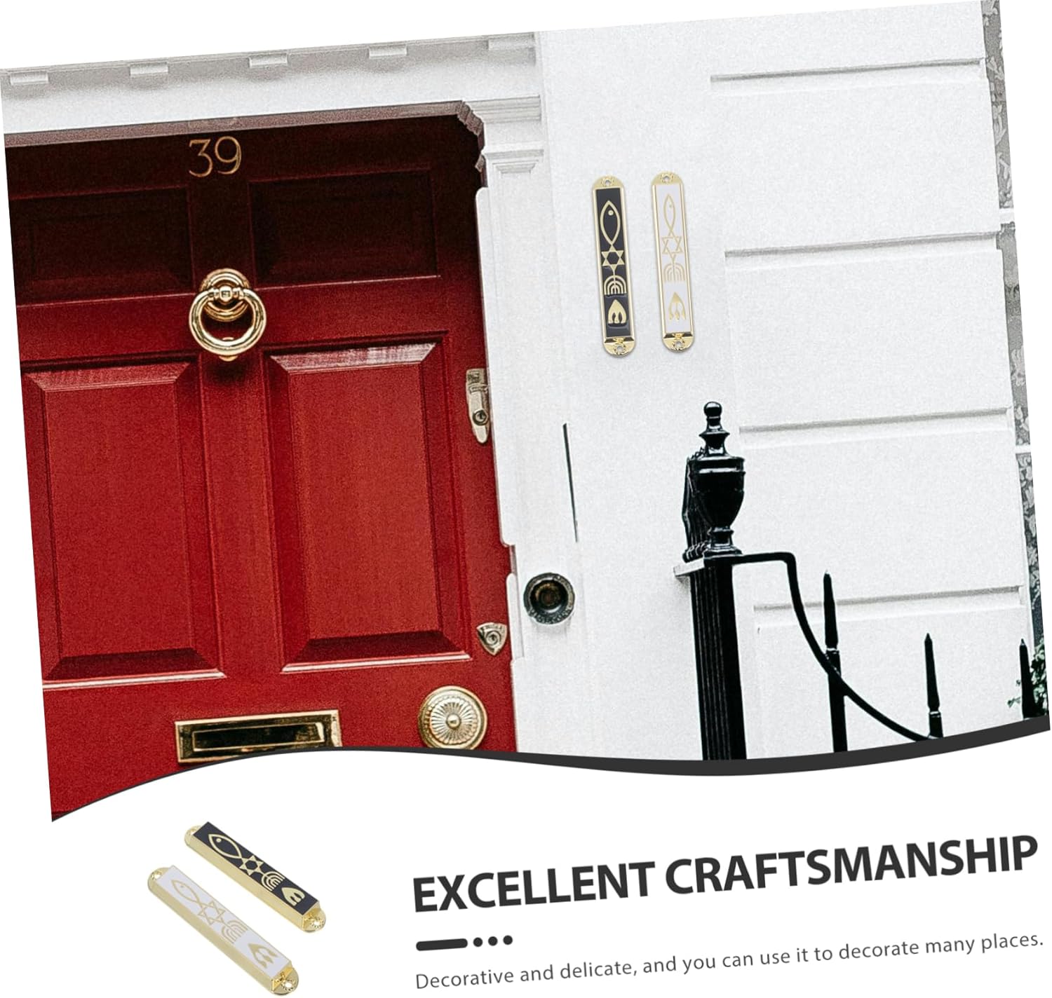 Ciieeo 2pc Door Mezuzah Case Decor