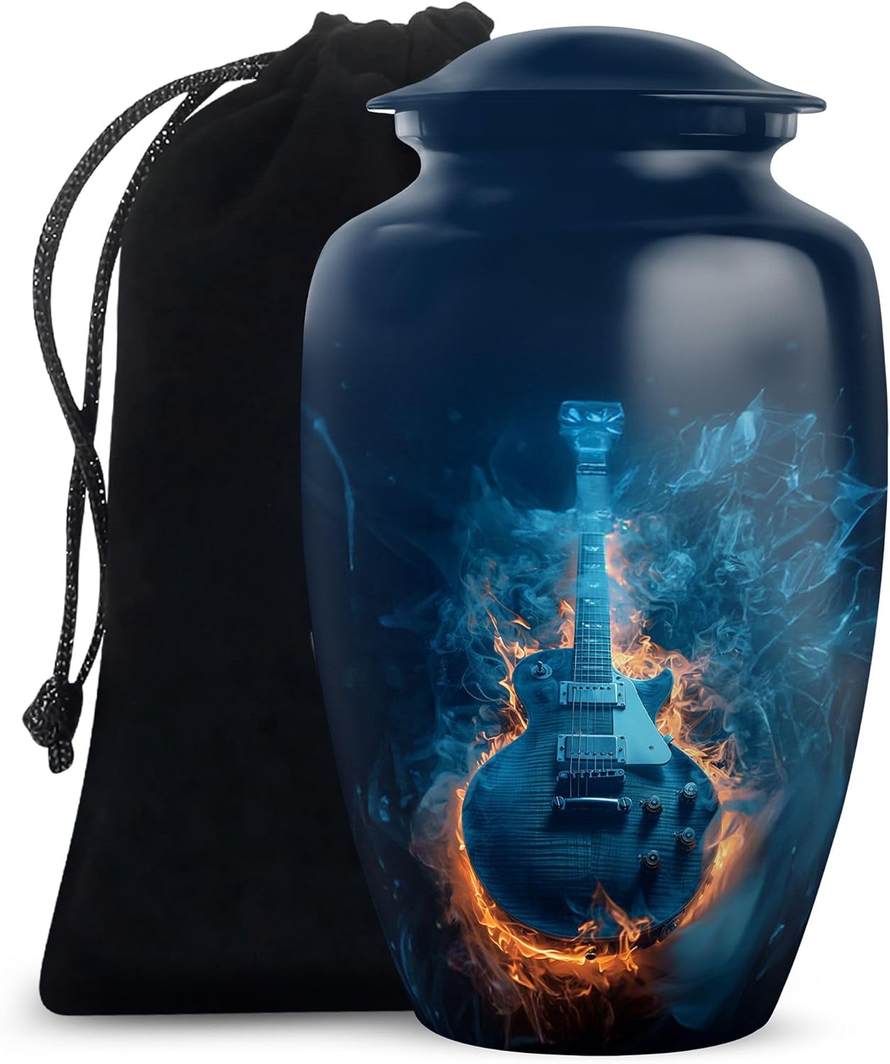 Guitar Urn for Human Ashes - Custom Blue 10 Inch