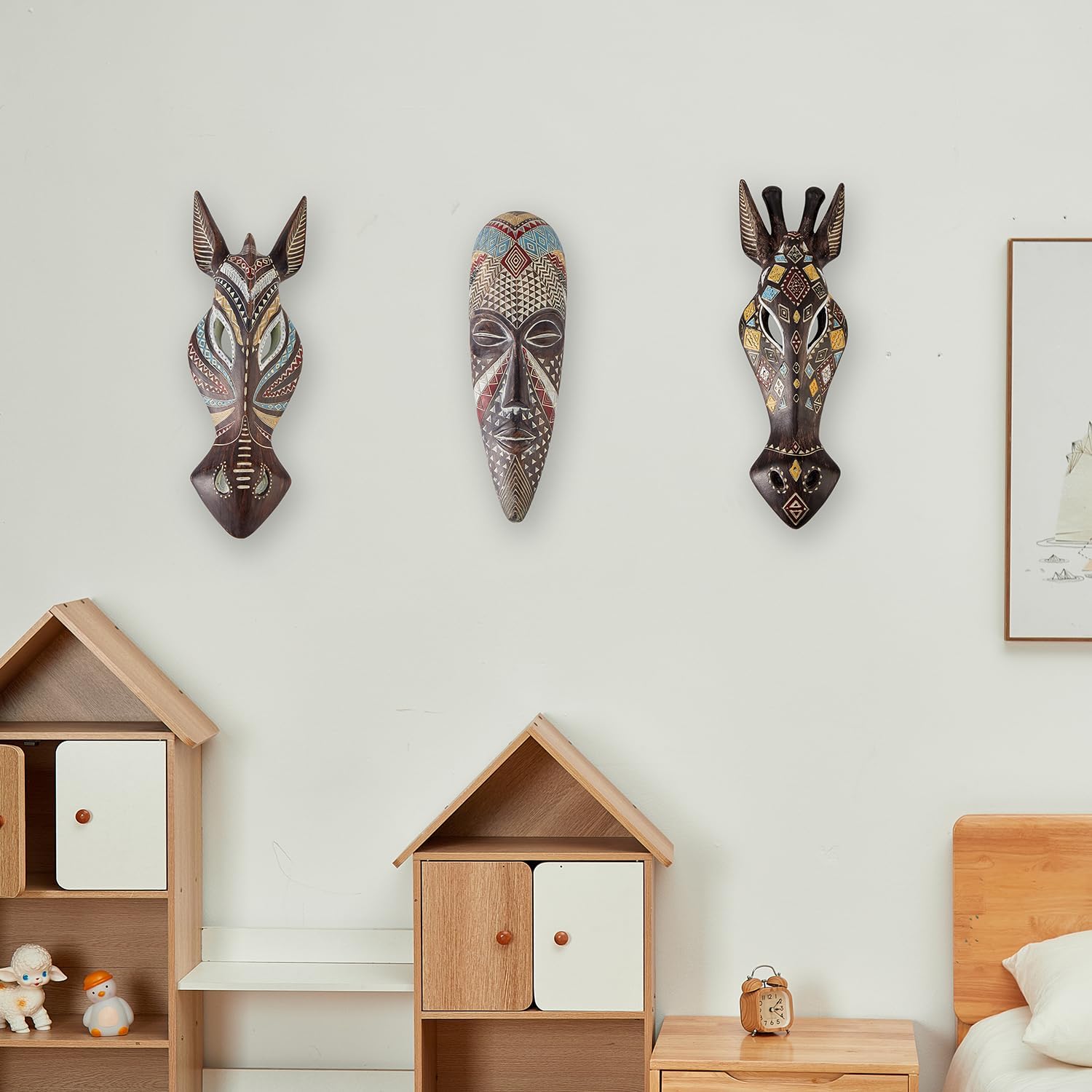 OTARTU African Animal Giraffe Wall Sculpture
