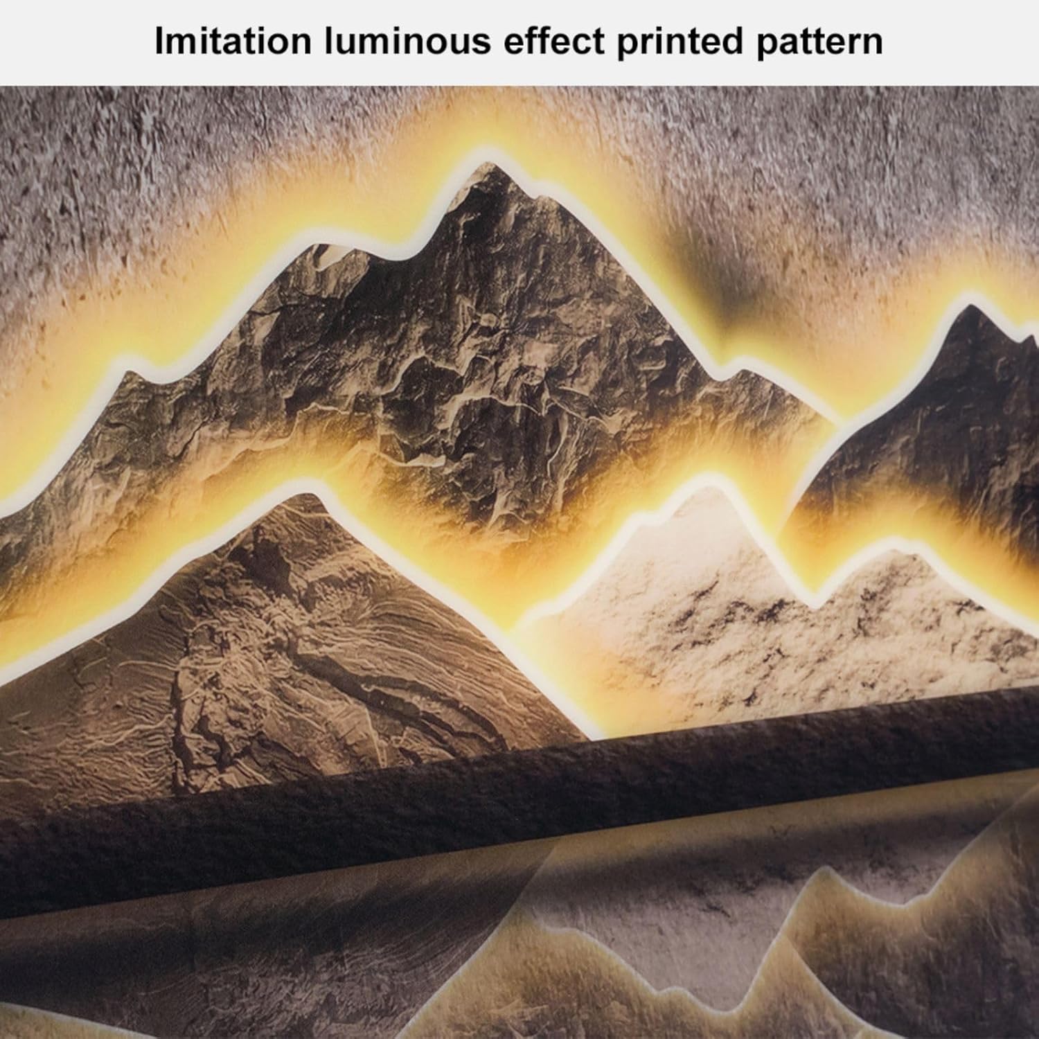 Homary 492 Inch LED Lighted Abstract Mountain Wall Art