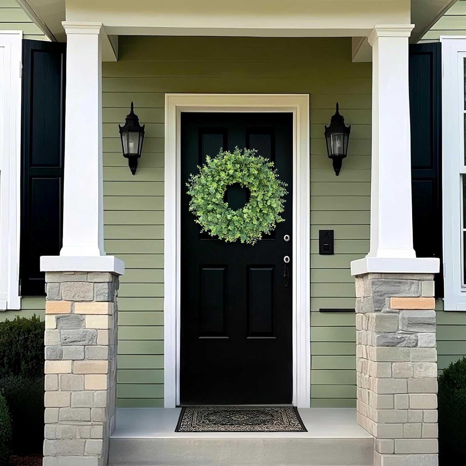 26 Artificial Boxwood Wreath for Front Door Decor