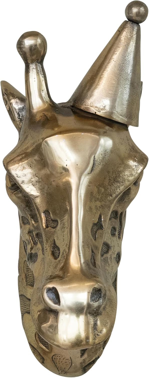 Creative Co Op Cast Aluminum Giraffe Wall Sculpture