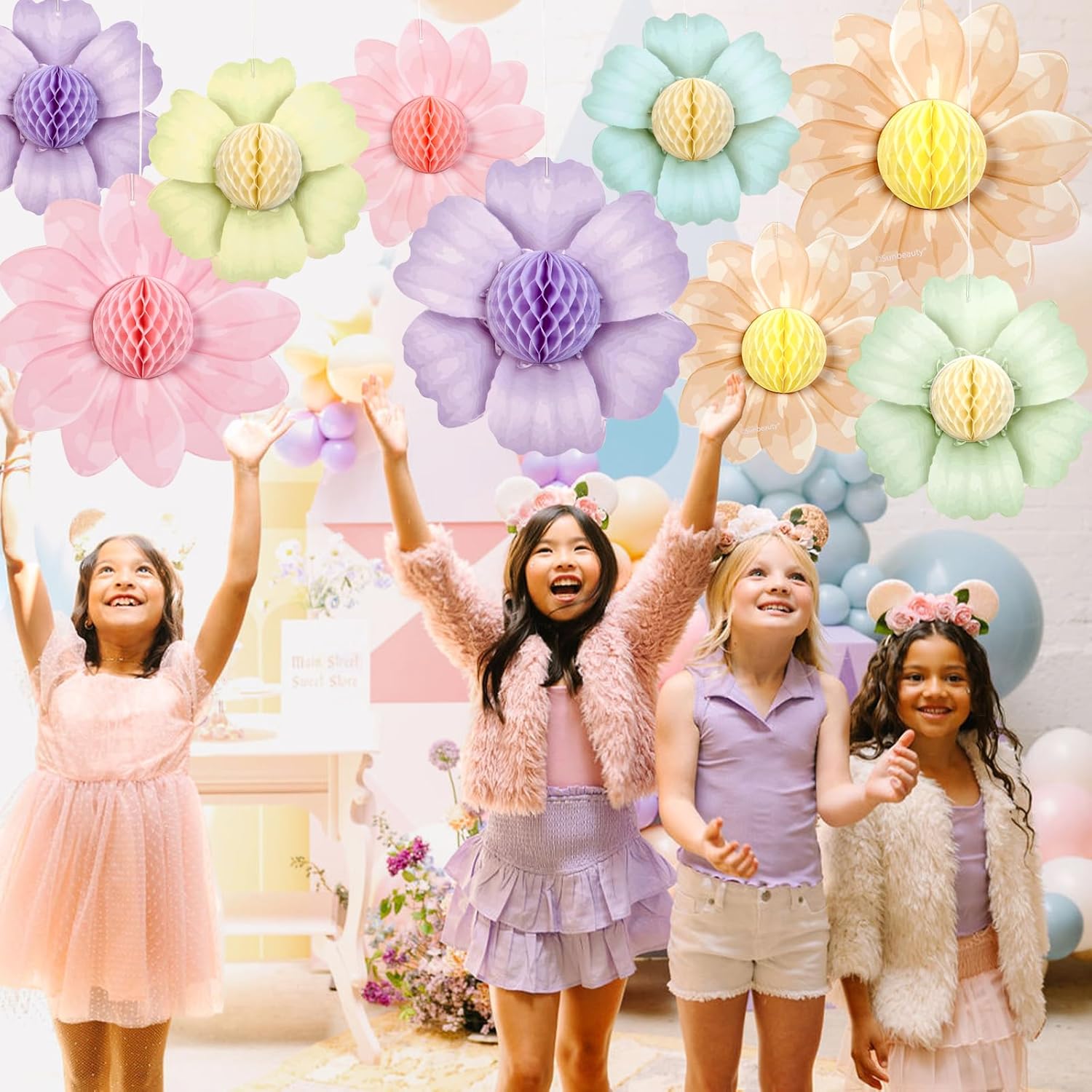 Paper Jazz 9PCS Pastel Honeycomb Butterfly Party Decorations
