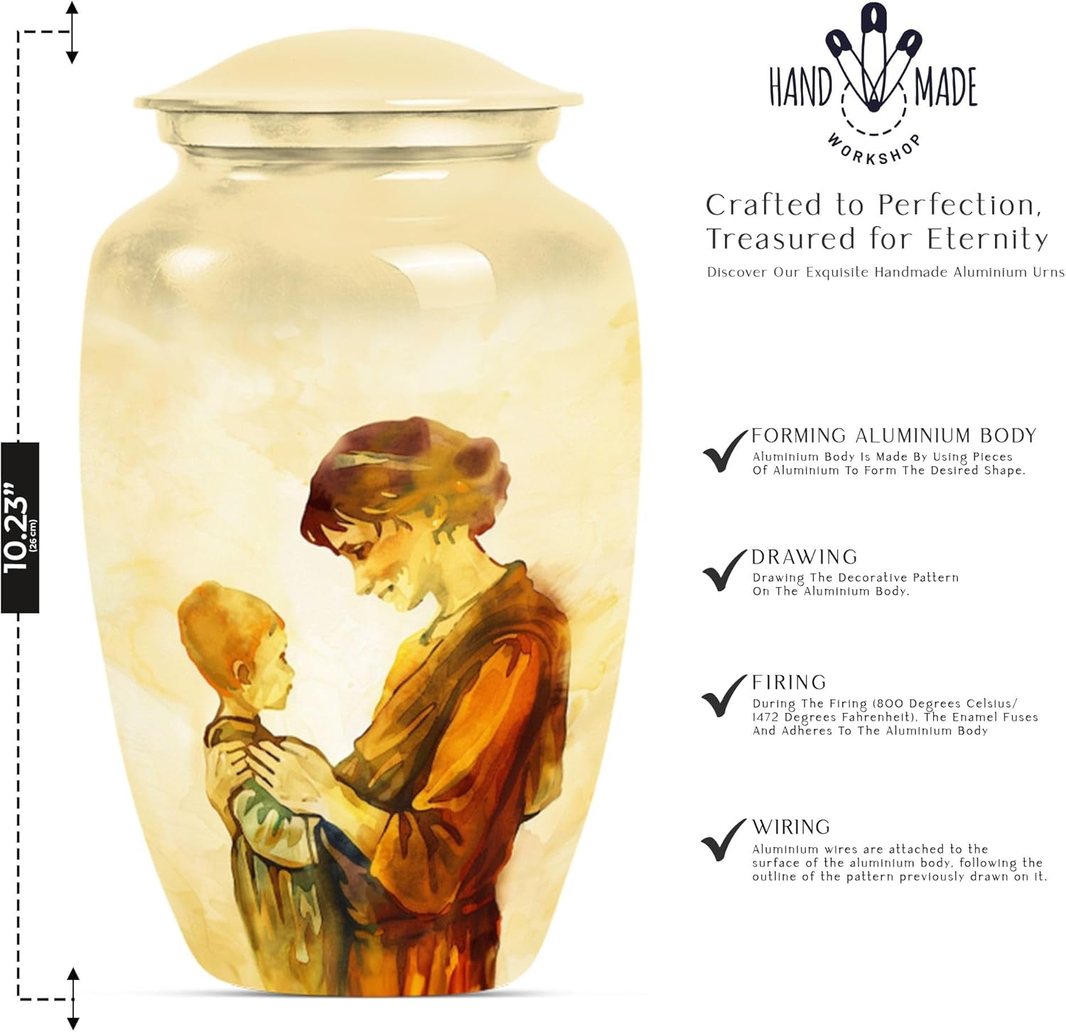 YATHABHISA Unique Decorative Urn for Human Ashes