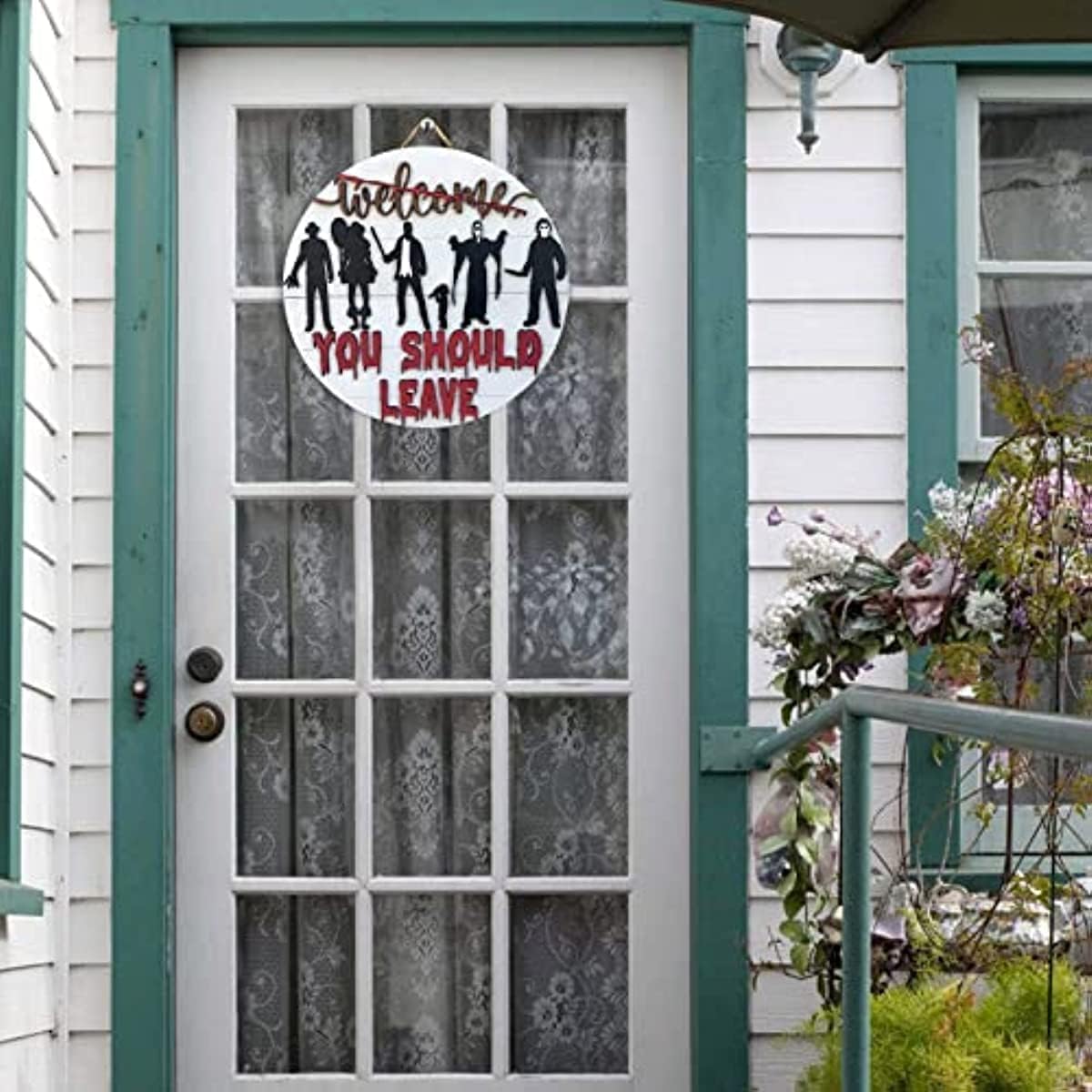 Halloween Horror Welcome Sign for Front Door