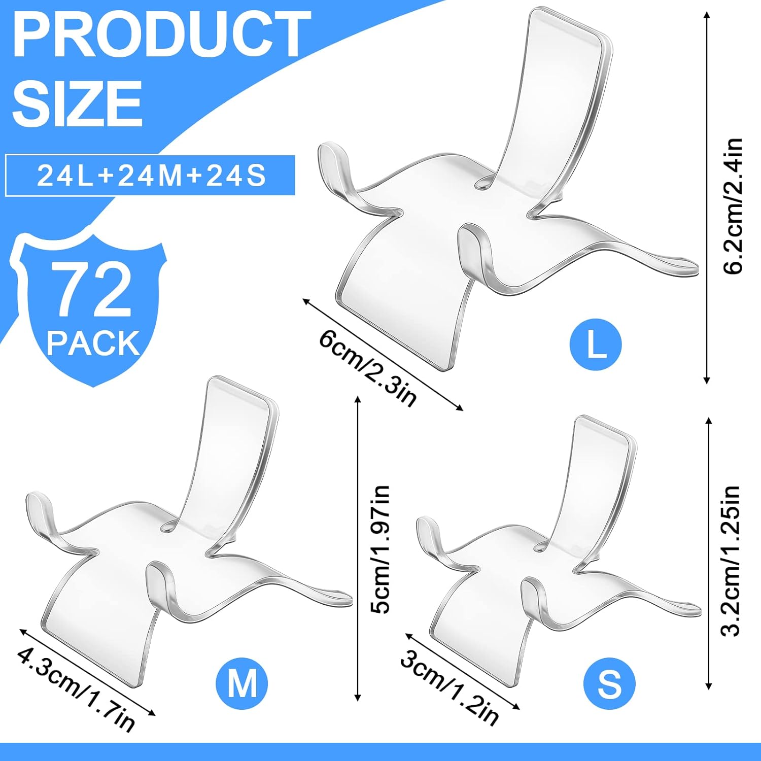 Qunclay 72 Pcs Rock Display Stand with 3 Sizes