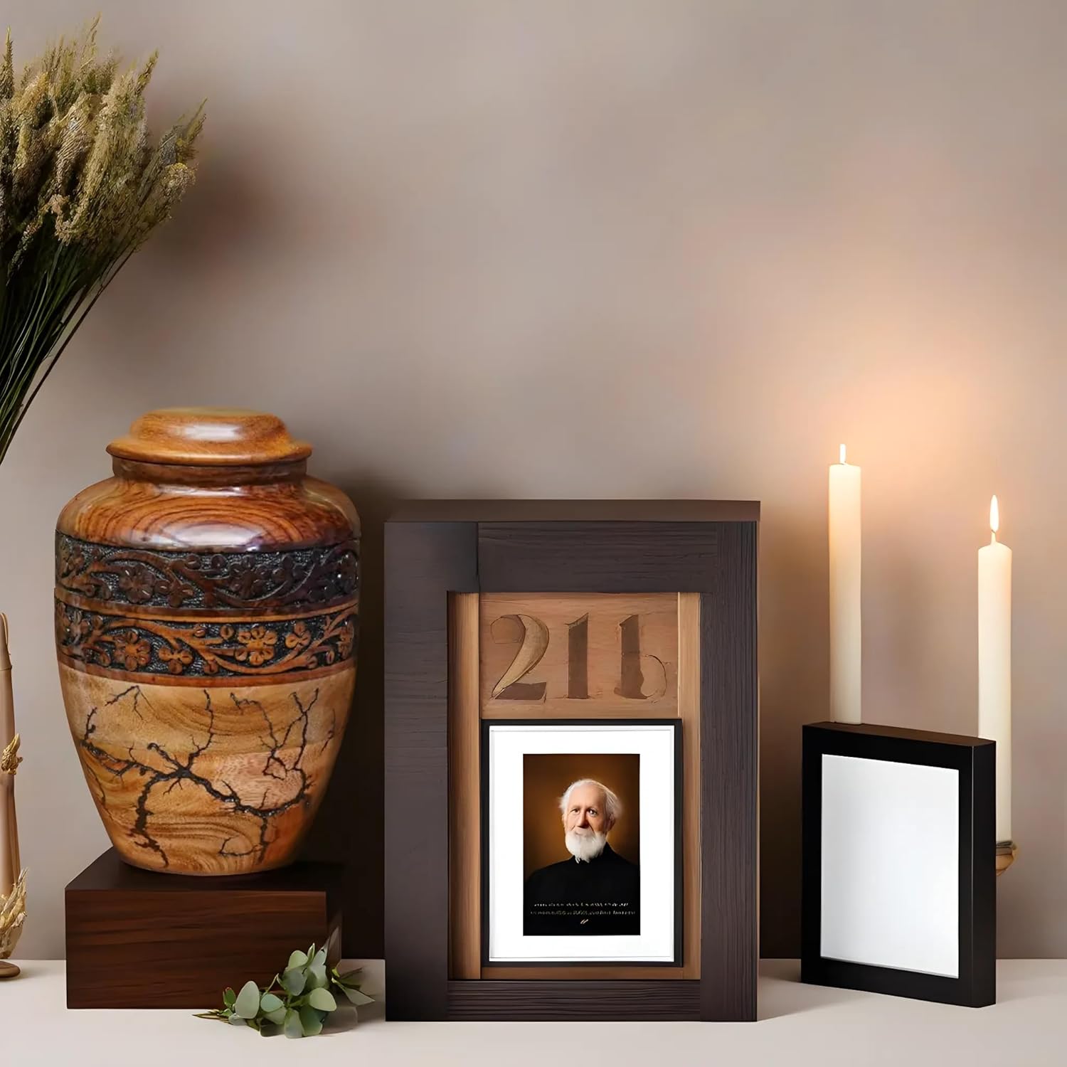 Generic Best Urn for Human Ashes Large Wooden Urn