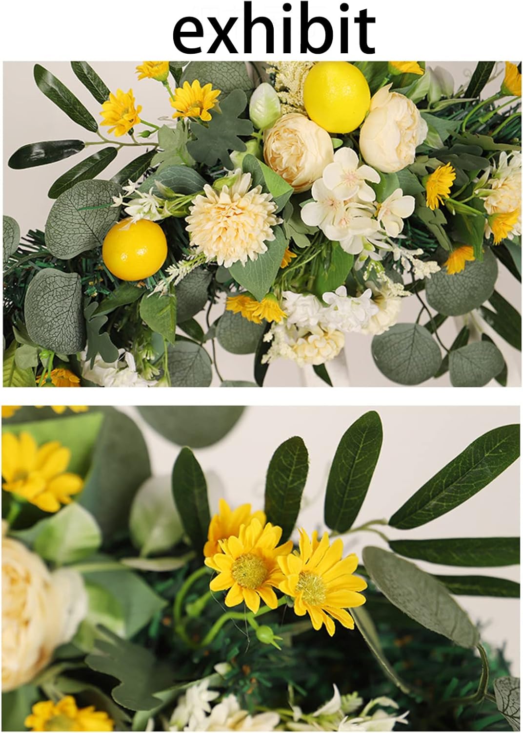 Belupai 275in Artificial Peony Daisy Swag with Lights