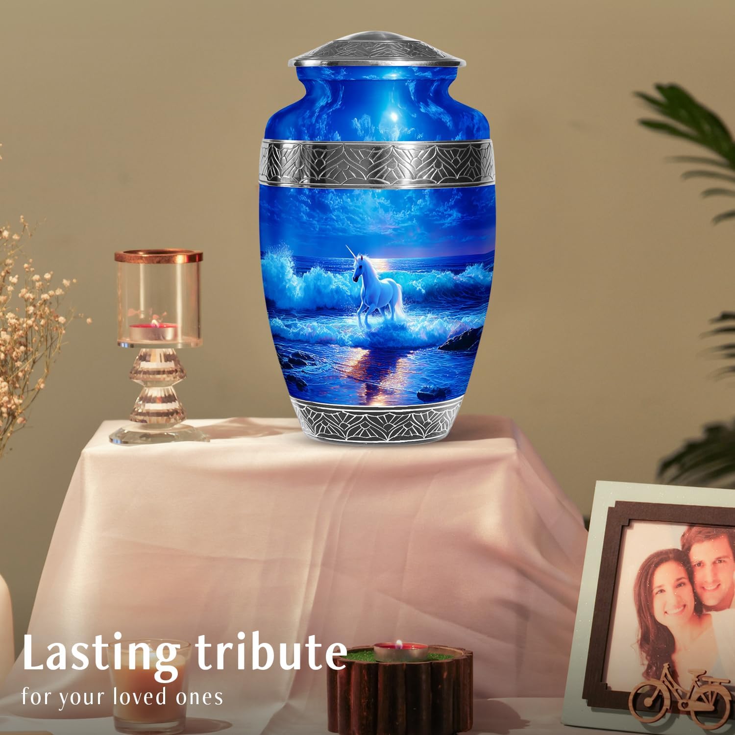 Unicorn Ashes Urn - 10 Inch Cremation Urn for Adults
