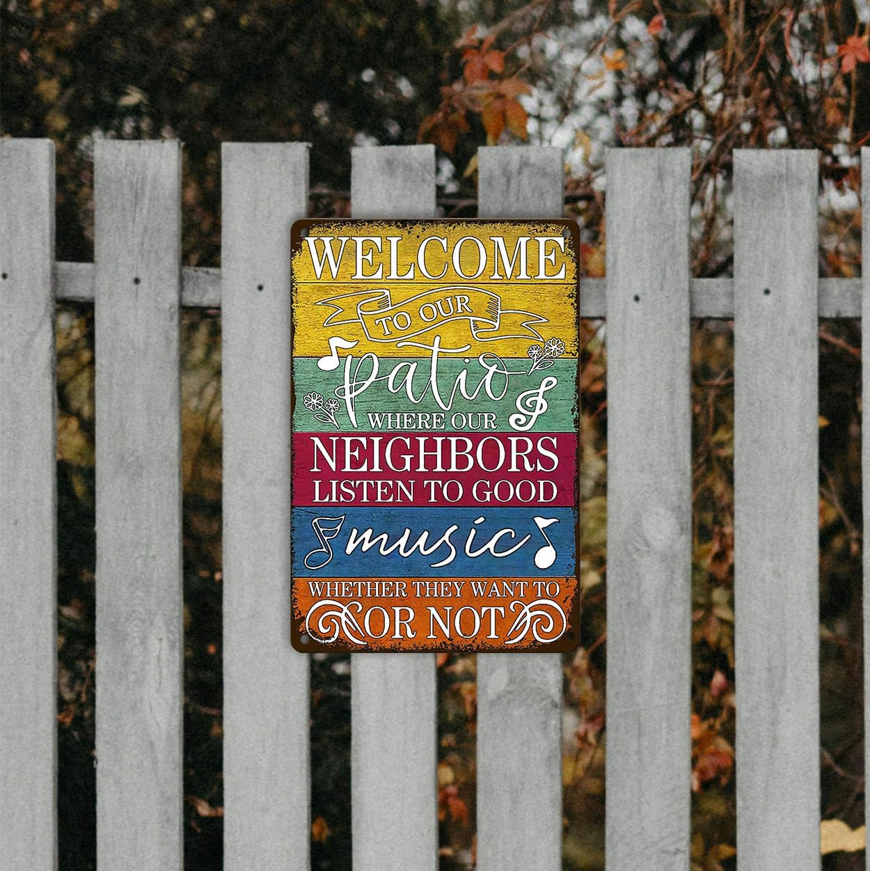 Welcome To Our Patio Personalized Metal Sign 8x12 Inch